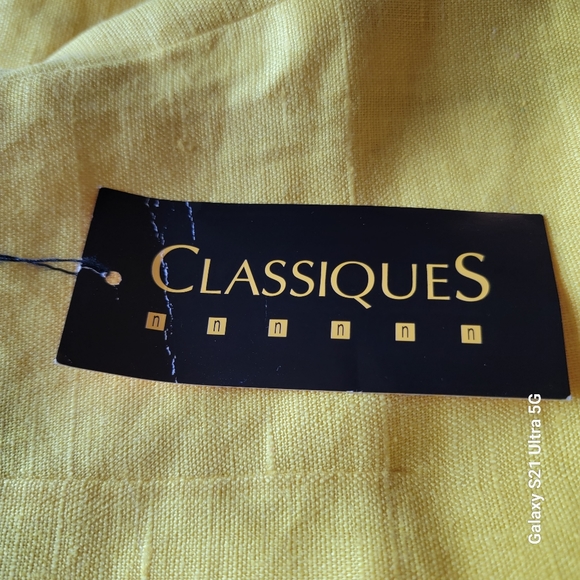 Classique Entier 100% Linen Pencil Skirt Canary Size 14 NWT - Picture 6 of 14